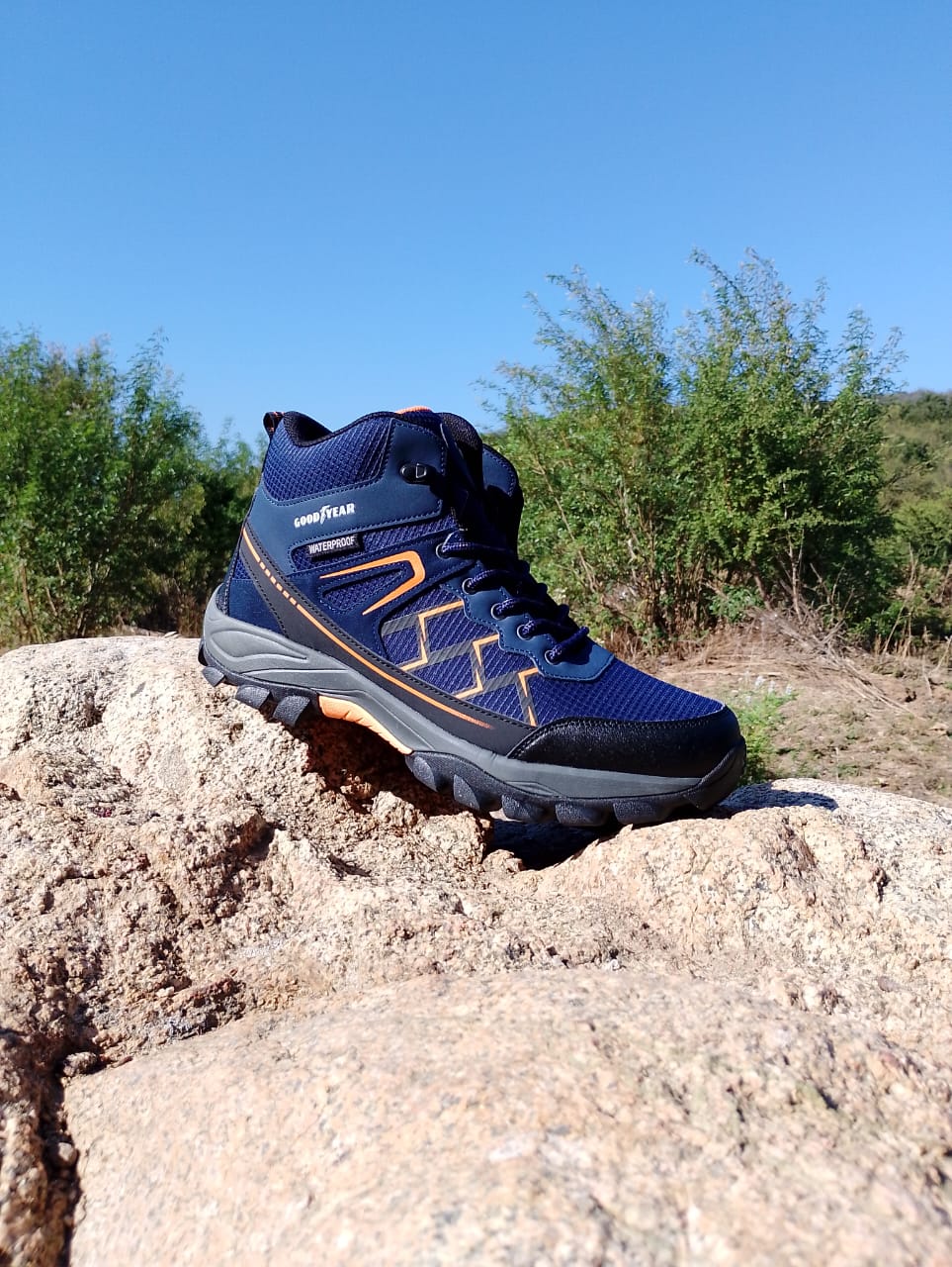 Botines Goodyear Fabian Water-Proof | Azul y Naranjo