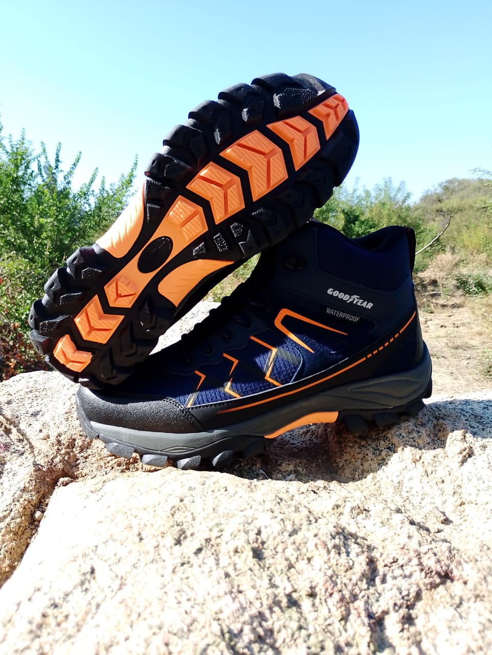 Botines Goodyear Fabian Water-Proof | Azul y Naranjo